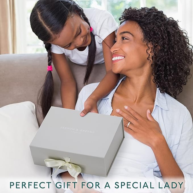 Jasmyn & Greene Luxury Spa Gift Basket for Women - 10 Relaxing Spa Birthday Gifts for Women with Lavender. Bridal Shower Gifts for Woman with Self Care Kit. Get Well Soon Package for Mother Sister.