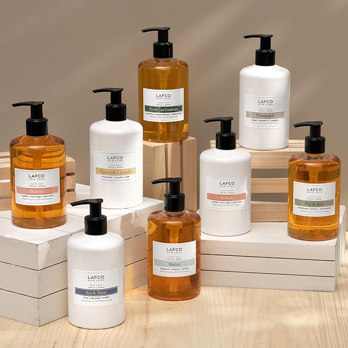 LAFCO New York Liquid Soap, Retreat - 12 oz - Regenerates, Protects & Moisturizes - All Skin Types - Hypoallergenic, Synthetic Free & Cruelty Free - Made in Italy