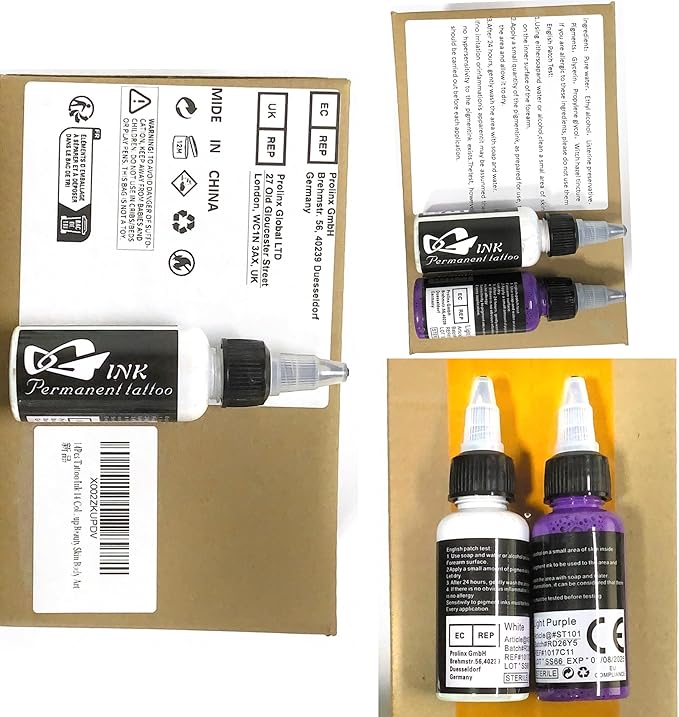 14Pcs Tattoo Ink 14 Colors Set 1 oz 30ml/Bottle Tattoo Inks Pigment Kit for 3D Makeup Beauty Skin Body Art