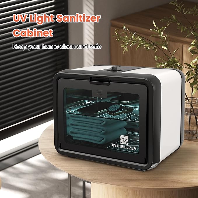 UV Sanitizer Cabinet Professional Disinfection Box 8L Capacity for Salon Tools, Manicure Set, Smartphones and Home Use