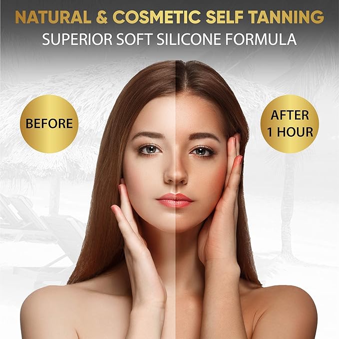 Bronzer Tanning Lotion - Indoor/Outdoor for Tattoo & Color Fade Protection - Anti-Orange, Anti-Aging & Anti-Wrinkle Natural Tanning Bed Lotion