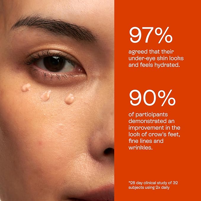 BeautyStat C Eye Perfector Dark Circle Reducing Vitamin C Eye Cream, Made in the USA with 5% L-Ascorbic Acid (Pure Vit C), Hyaluronic Acid - Hydrating, Firming Under Eye Brightener (0.5oz / 15ml)