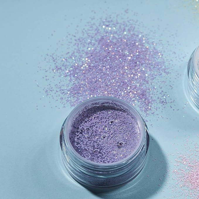 Pastel Glitter Shakers by Moon Glitter – 100% Cosmetic Glitter for Face, Body, Nails, Hair and Lips - 0.10oz - Set of 6 colours