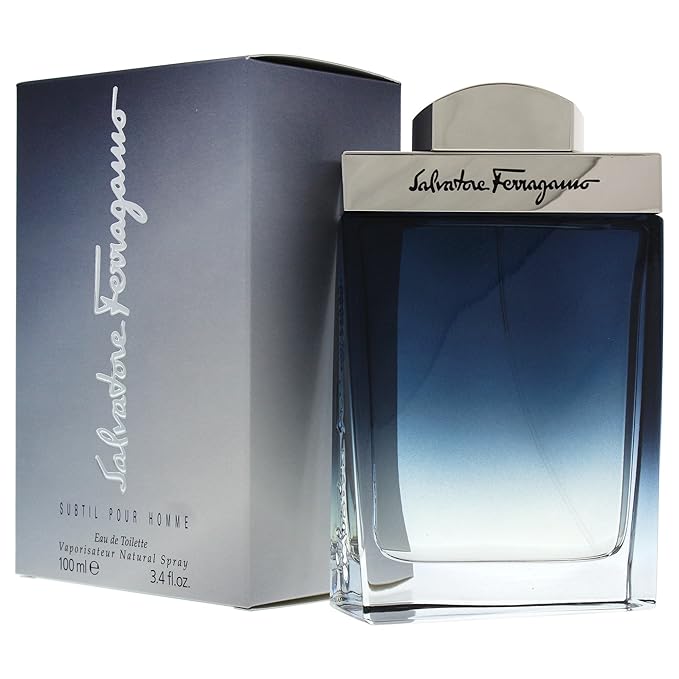 Salvatore Ferragamo Subtil Eau de Toilette Spray for Men, 3.4 Ounce