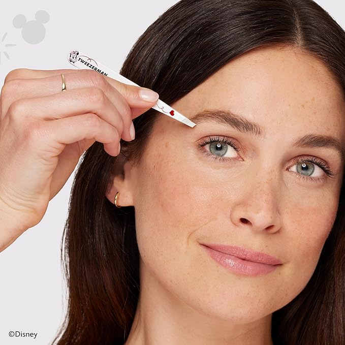 Tweezerman Disney's Mickey Mouse & Minnie Mouse Forever in Love Slant Tweezer - Eyebrow Tweezers for Women and Men
