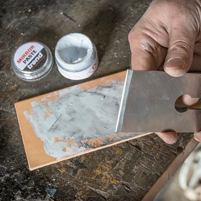 Trend Ultra Fine Mirror Paste & Premium Leather Strop, Hone and Polish Your Knives and Sharpened Tools, DWS/MP/KIT