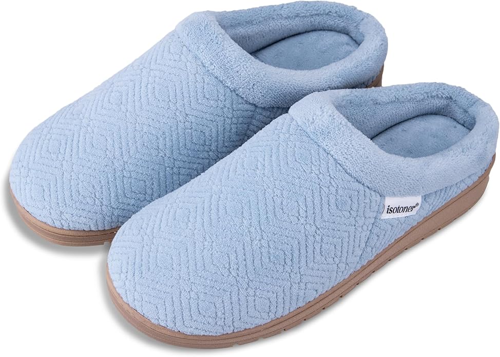 isotoner Women's Diamond Microterry Gemma Clog Slipper