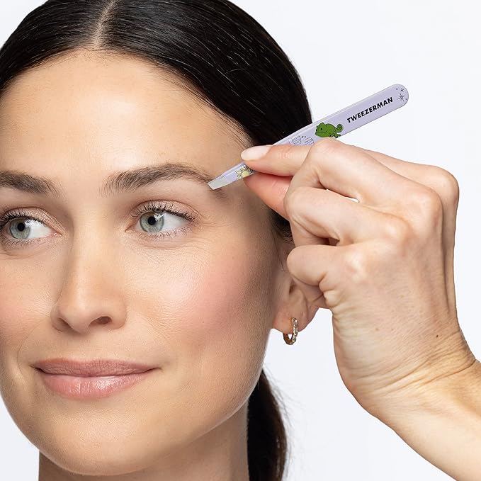Tweezerman Rapunzel Slant Tweezer - Eyebrow Tweezers for Women and Men