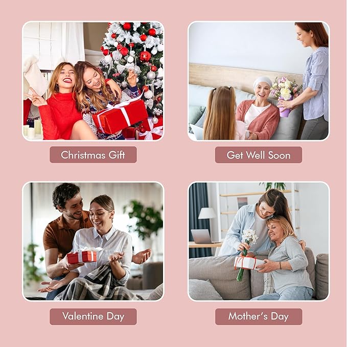 Birthday Gift for Women, Get Well Soon Gift Basket, Self Care Gifts for Women With a Cozy Plush Blanket, Coral Fleece Headband, Mothers Day Gifts, Relaxation Gifts for Women, Care Package Gift Set