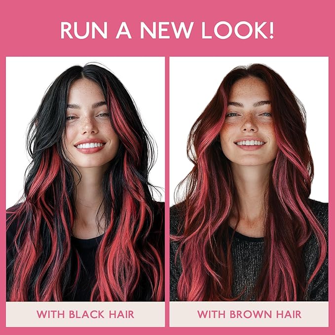 WENNALIFE Tape in Hair Extensions Human Hair Coral Red Tape in Extensions, 10pcs 25g 16 inch Remy Invisible Tape Ins Straight Colored Soft Real Human Hair Tape in Extensions Refill Set Extensions