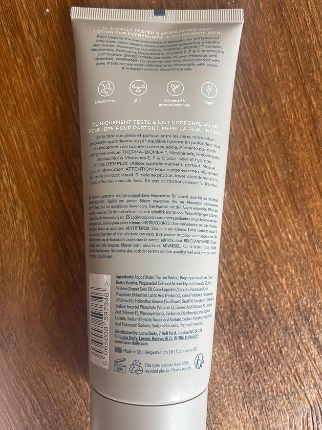 Body Lotion for Dry & Sensitive Skin | Hydrating, Barrier-Supporting Daily Moisturizer | With Niacinamide, Shea Butter, Prebiotics & Postbiotics | Nourishes, Firms & Soothes