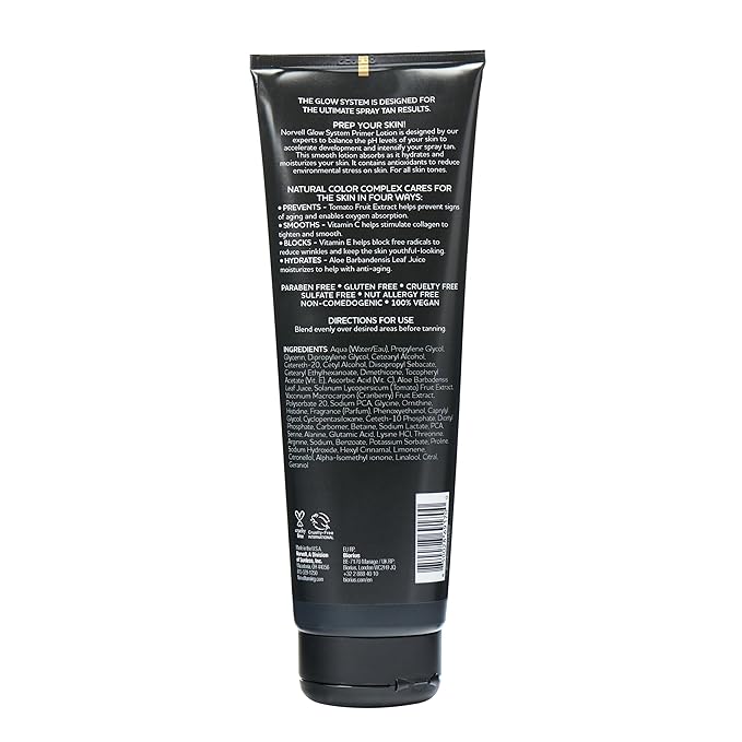 Norvell Glow System Pre-Tan Enhancing Primer, 8.5 fl oz – Prep Your Skin with Pre-Tanning Lotion to Extend Your Glow and Intensify Your Spray Tan – For Best Results Use the Glow System