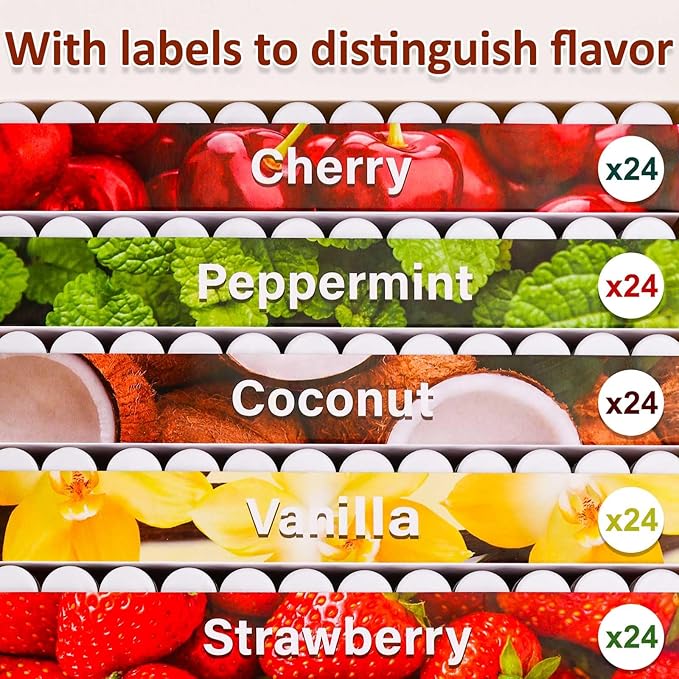 120 Pack Lip Balm Unlabeled, Natural Lip Balm Bulk Blank Tube, Personalized Lip Balms for Party Favors Adults and Bridal Shower Favors or Baby Shower Gifts-5 Flavors