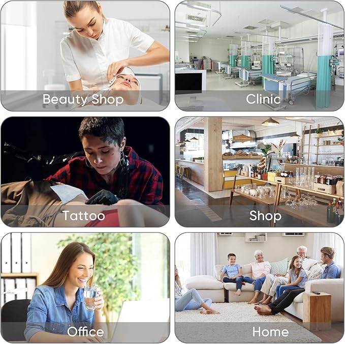 Adjustable Rolling Stool with Wheels - Ergonomic Salon & Tattoo Artist Chair, Office Stool with Comfortable PU Leather Seat, White