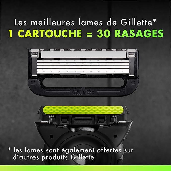 GilletteLabs Razor Blade Refills, 12ct Razor Cartridges, Razor Refills for Men Compatible with GilletteLabs Exfoliating Bar Razor and Heated Razor