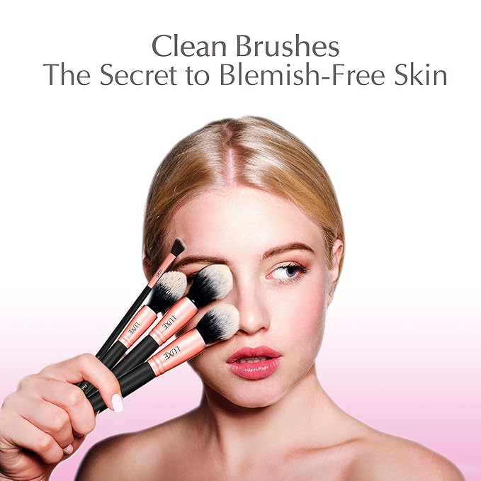 Electric Makeup Brush Cleaner, Pink, USB Charging Station, 3 Adjustable Speeds, Cleaner to Instantly Wash and Dry Your Makeup Brushes