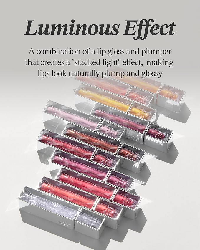 Glint Tint Glosser (Clementine, 0.09oz) - Hydartions, Moisturizing Plumping Lip Gloss with Radiant Shine, Long Lasting, Korean Skin Care. Provence Rose & Calendula Extract.