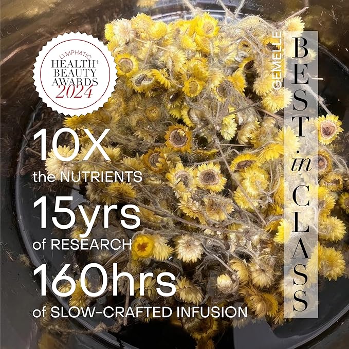 GEMELLE Lymphatic Gua Sha Face Oil | 10x Award Winner | Detox, Plump, Balance, Hydrate | High-Altitude Rosehip, Centella Asiatica & More! | Organic, Natural, Clean Beauty | Starter, Travel 15ml