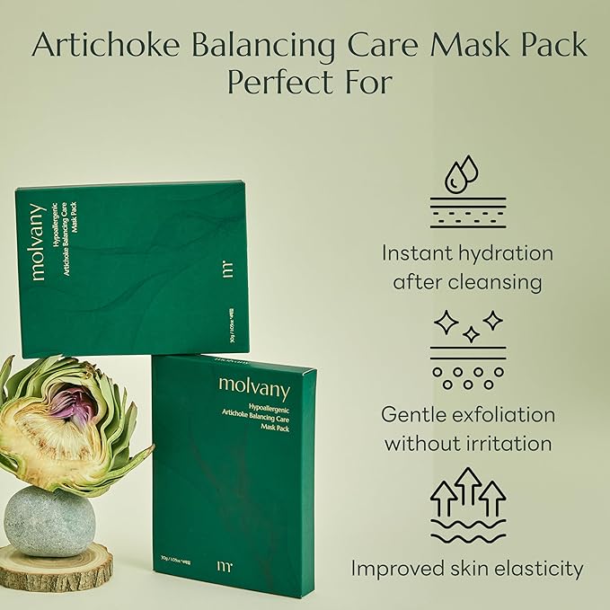 Unisex Skin Treatment Mask - Hydrating Artichoke Balancing Care Pack