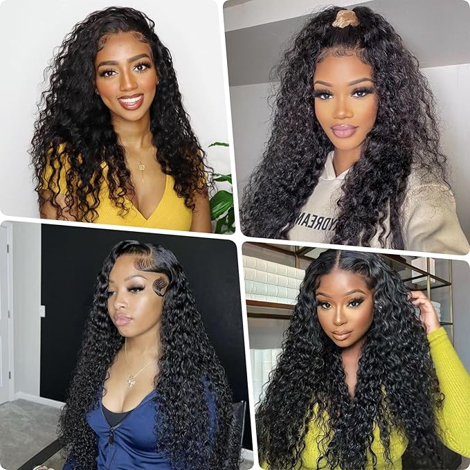 12A Human Hair 3 Bundles with 5x5 HD Lace Closure (18 20 22 +18) 100% Unprocessed Brazilian Virgin Remy Hair Deep Wave Human Hair Bundles with Closure Natural Color