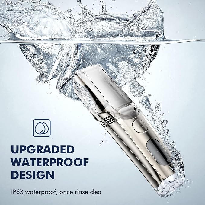 Vacuum Beard Trimmer for Men, New Version Adjustable Precision Trimming Length with 2 Comb, Electric Cordless Vacuum Trimmer for Beard, Waterproof and Rinses Easy, Blades for Skin fit