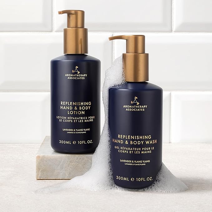 Aromatherapy Associates Balance Replenishing Hand and Body Wash Skin Care, Fresh Moisturizing Liquid Hand Soap Dispenser with Hand Pump, 10 fl. oz.