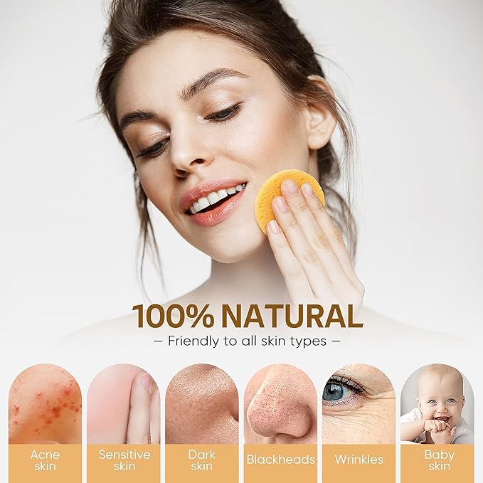 100PCS Compressed Facial Sponges, Cleansing, for Personal Spa Esthetician Use