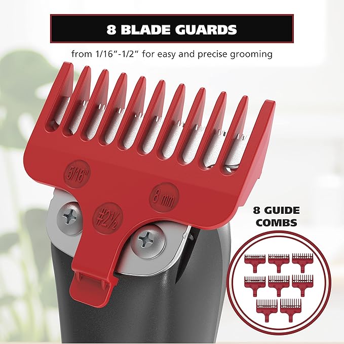 Wahl Edge Pro Bump Free Corded Beard Trimmer for Men Touch Up Trimmer & Grooming Detailer Kit – Perfect for Edging Beards, Mustaches, Hair, & Stubble, – Model 9686-300