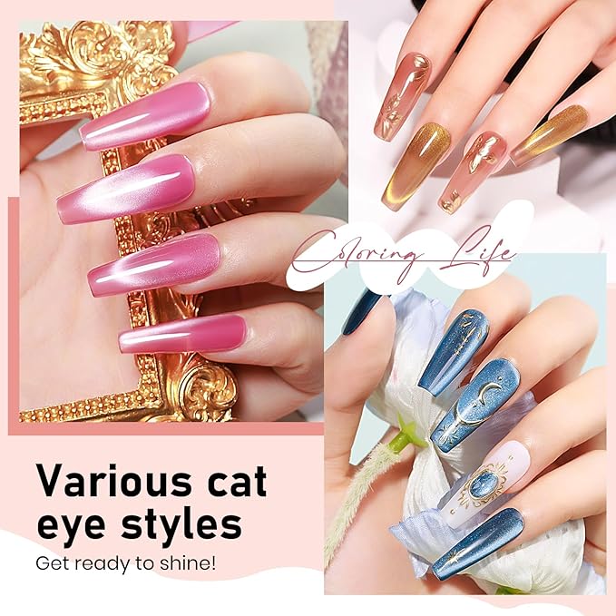 MIZHSE 9D Cat Eye Gel Nail Polish Magnet Nail Tool