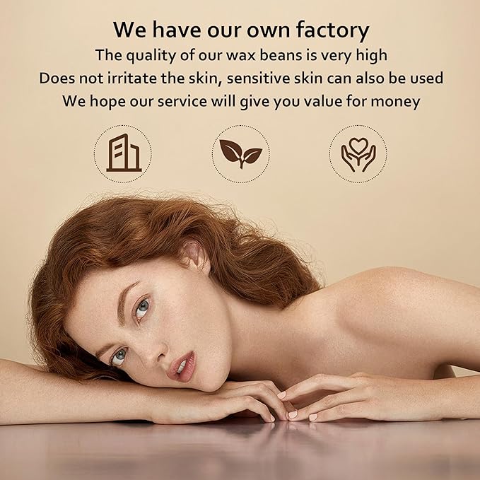 Waxing Kit for Women and Men, Wax Warmer Hair Removal at Home with Beads, Multiple Formulas Target Different Types of Sensitive Skin Body, Brazilian Bikini, Eyebrow, Facial