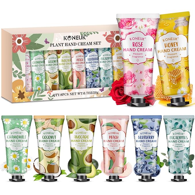 8 Pack Hand Cream Gifts Set For Women, Mothers Day Gifts for Mom, Mini Hand Lotion Travel Size for Dry Cracked Hands, Bulk Hand Cream for Teacher Appreciation Gifts and Nurse Gifts