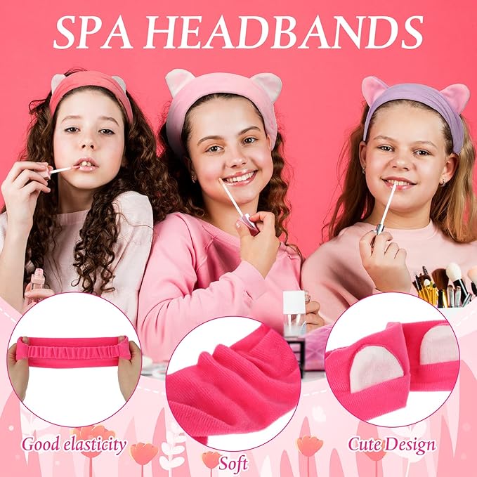 170 Pcs Spa Party Favors for Girls Multiple Spa Party Supplies Include Tote Bags Nail File Eye Mask Toe Separators Nail Stickers Cute Hairbands Hair Circle Colored Hair Braids Clip
