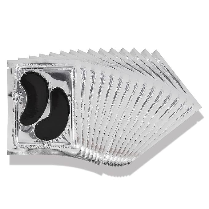 BLAQ Award Winning Bright Eyes Patches for Dark Circles and Puffiness, with Red Algae, Hyaluronic Acid and Activated Charcoal. Vegan and Cruelty-Free, 30-Pack.