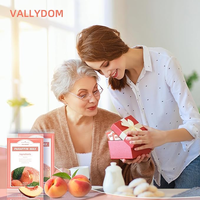 Paraffin Wax Refills, 10 Pack 200g Peach Scented Paraffin Wax Blocks for Paraffin Bath, Paraffin Wax Machine Refills for Hand Feet Dry Skin,Rrelieves muscle fatigue, Hydration and nourish