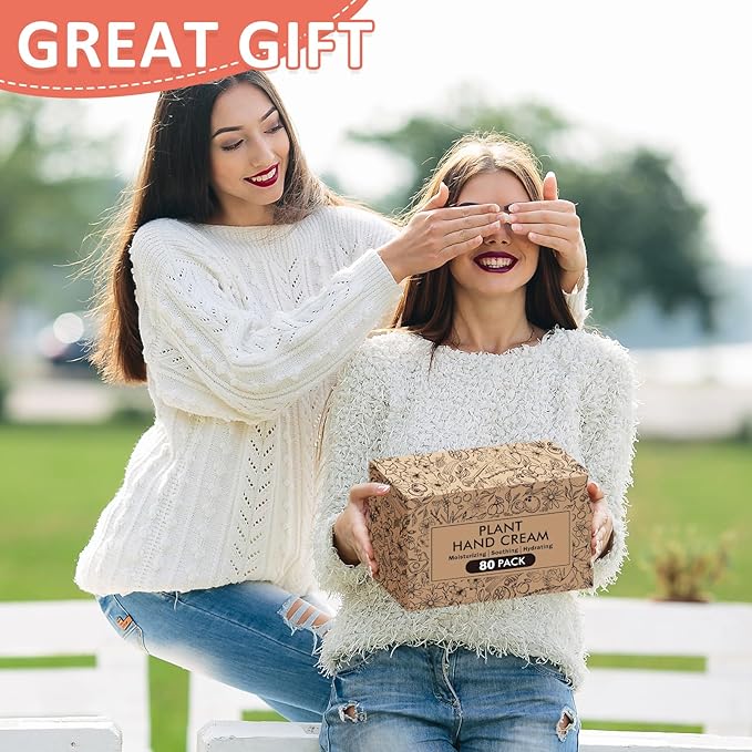 80 Pack Hand Cream Set for Dry Cracked Hands, Bulk Hand Lotion Travel Size for Mothers Day Gifts, Mini Hand Cream for Teacher Appreciation Gifts, Thank You Gifts and Nurses Week Gifts