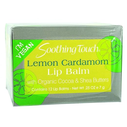 SOOTHING TOUCH LIP BALM,VEGAN,LEMON CRDM, .25 OZ, CS-12
