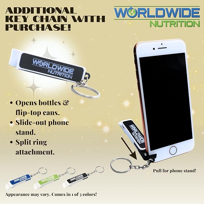 Worldwide Nutrition Bundle: Tyler`s Tyler Scent Glamorous Hand Wash - Scented Pump Bottles for Luxury Skin Care - 1 Pack, 8 Oz Moisturizing Hand Wash Soap with Multi-Purpose Key Chai