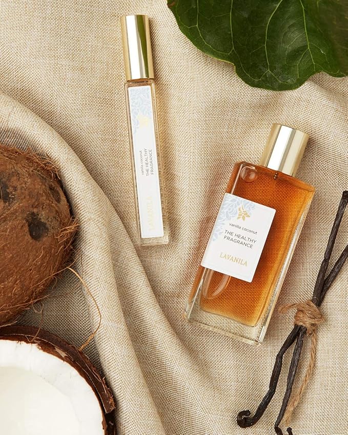 Lavanila Roller Perfume Set of 2, Includes Pure Vanilla + Vanilla Coconut - The Healthy Fragrance for Women, Clean and Natural