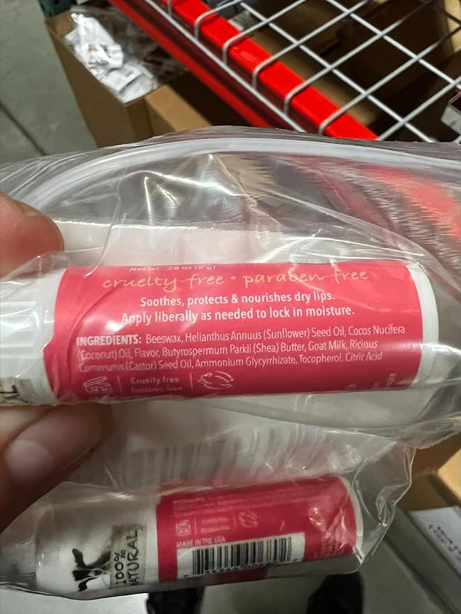 Dionis Goat Milk Skincare Watermelon Holiday Lip Balm Gift Set - Beeswax, Shea Butter & Coconut Oil Lip Care Products Made in The USA - Cruelty Free Lip Moisturizer for Chapped Lips, 0.28oz 3 Pack