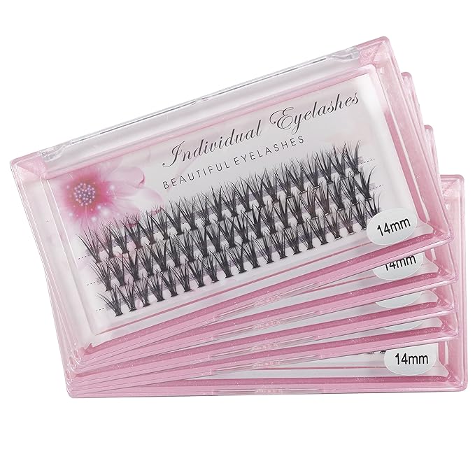 Bodermincer 20D 0.07mm Thickness 8-22mm To Choose Grafting False Eyelashes False Eyelashes Individual Natural Long Mink Fake Eyelashes Extension Handmade Bulk Wholesale (5 packs-14mm)