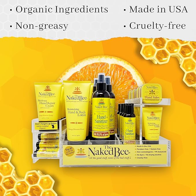 The Naked Bee Orange Blossom Honey Hand Cream (3.25 oz) Intensive Nourishing Cream for Smoother and Softer Hand - Deep Moisture and Repair for Dry Skin