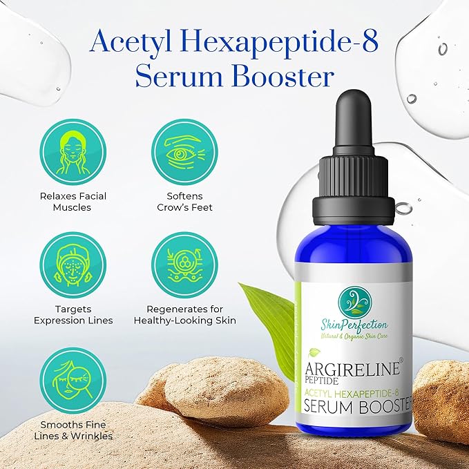 Skin Perfection Argireline Serum - Peptides Serum for Face with Acetyl Hexapeptide-8 for Fine Lines & Wrinkles - Diy Anti Aging Argireline Booster Solution Mix with Any Skincare Products 0.5oz