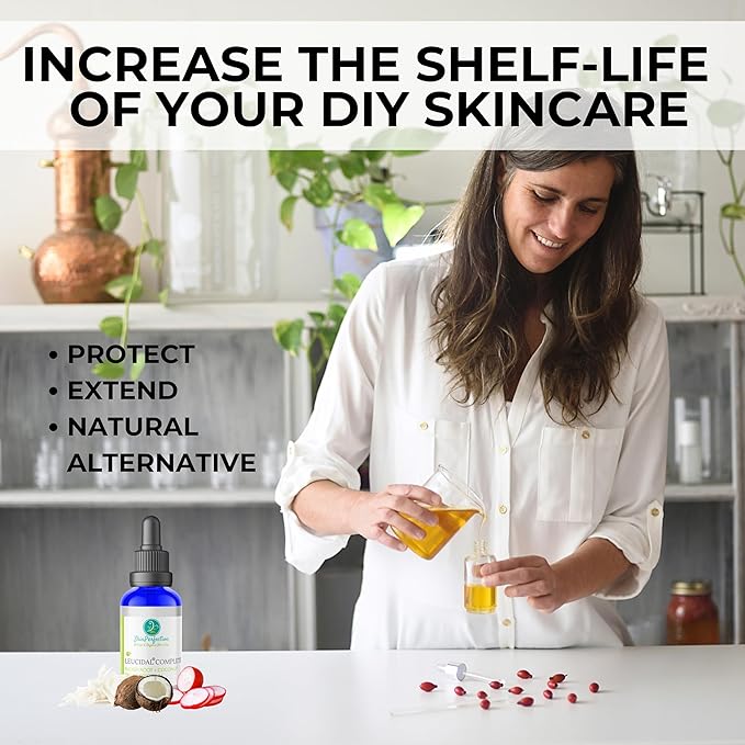Skin Perfection Leucidal Liquid Complete - Alternative Preservative for Lotion Making with Radish Root Liquid & Coconut Extract - Leucidal Complete Preservative for Cosmetics & Skincare Products 0.5oz