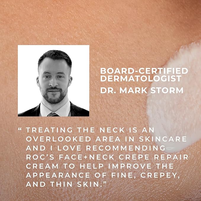 RoC Crepe Repair Anti Aging Daily Face Moisturizer & Neck Firming Cream (1.7 oz) + RoC Retinol Wrinkle Smoothing Capsules (7 CT), Skin Care Routine for Women and Men