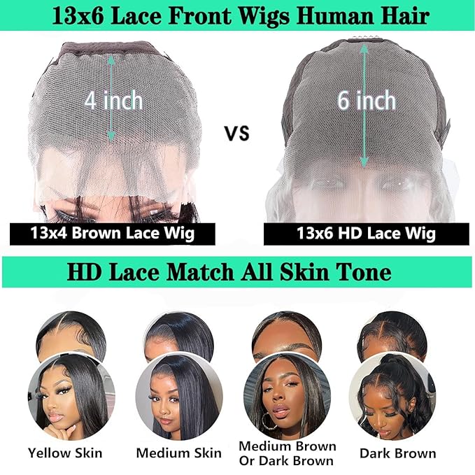 13x6 Lace Front Wigs Human Hair Pre Plucked 200% Density 14 Inch Body Wave Lace Front Human Hair Wigs for Women HD Transparent Glueless Wigs Human Hair Pre Plucked with Baby Hair