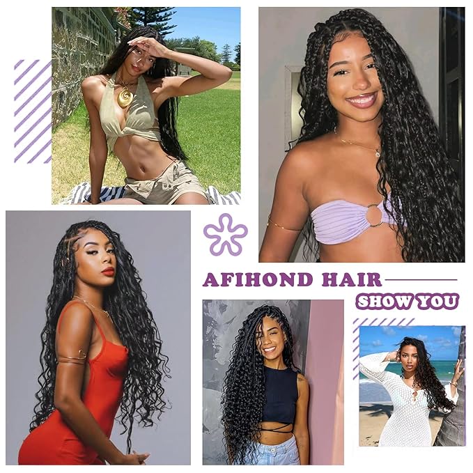 Human Braiding Hair For Boho Braids Deep Water Wave Human Bulk Hair for Braiding 12A Brazilian Virgin Human Hair Extensions for Boho Braids 3 Bundles/Pack 110g Auburn Ginger 22inch