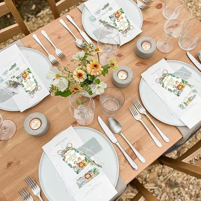 50 PCS Baby Shower Jungle Animal Lip Balms Favors for Guests,Baby Shower Games Gifts Boys Girls Neutral Gender Reveal Lip Balm with Thank You Card,Jungle Animal Birthday Party Supplies Decorations.