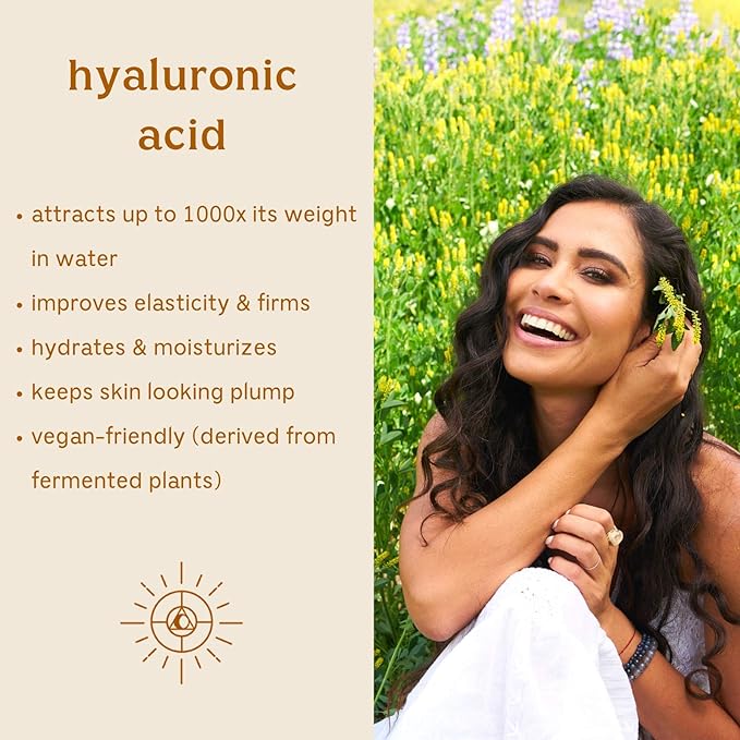 Feel Good Vitamin C Serum — Hydrating, Firming & Soothing Anti-Aging Facial Serum with Hyaluronic Acid Asc2P & Botanical Extracts — Solluna by Kimberly Snyder (1oz) Plant-Based, Cruelty-Free & Non-GMO