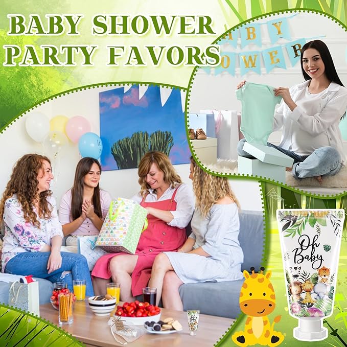 48 Sets Baby Shower Hand Cream Party Favors for Guests Gift Bulk Travel Size Hand Lotion Set for Baby Shower Wedding Christmas(Animal)