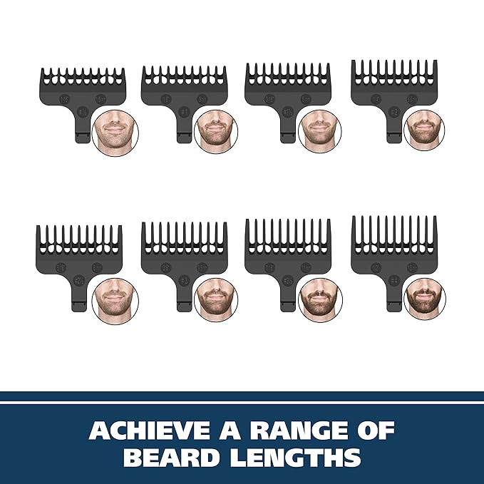Wahl Aqua Blade® Rechargeable Wet/Dry Lithium-Ion Deluxe Beard Trimmer for Men - Interchangeable Heads for Detailing, Hair, Mustache and Body Grooming - Model 9899-100